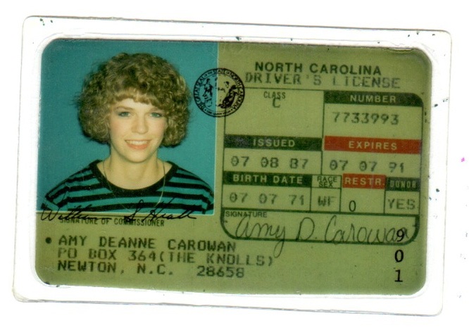 Perhaps this perm from my first drivers' license?