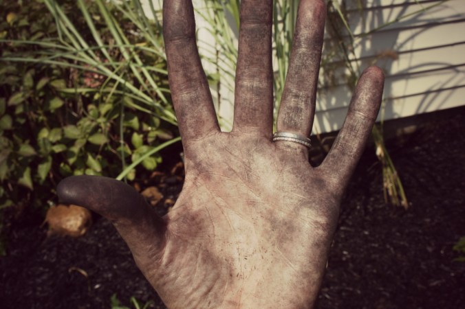 She tells me that real gardeners don't wear gloves. I'm sure quiche is okay though.